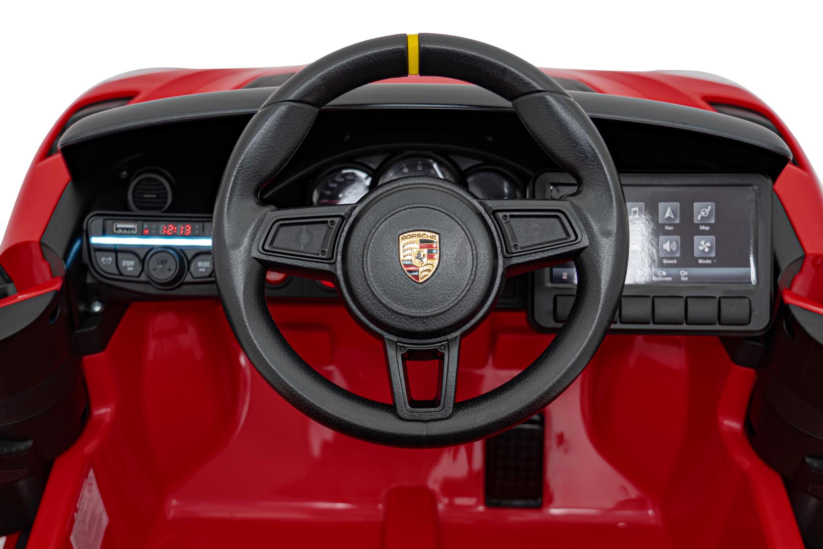 Licencirani auto na akumulator Porsche 718 - crveni/lakirani