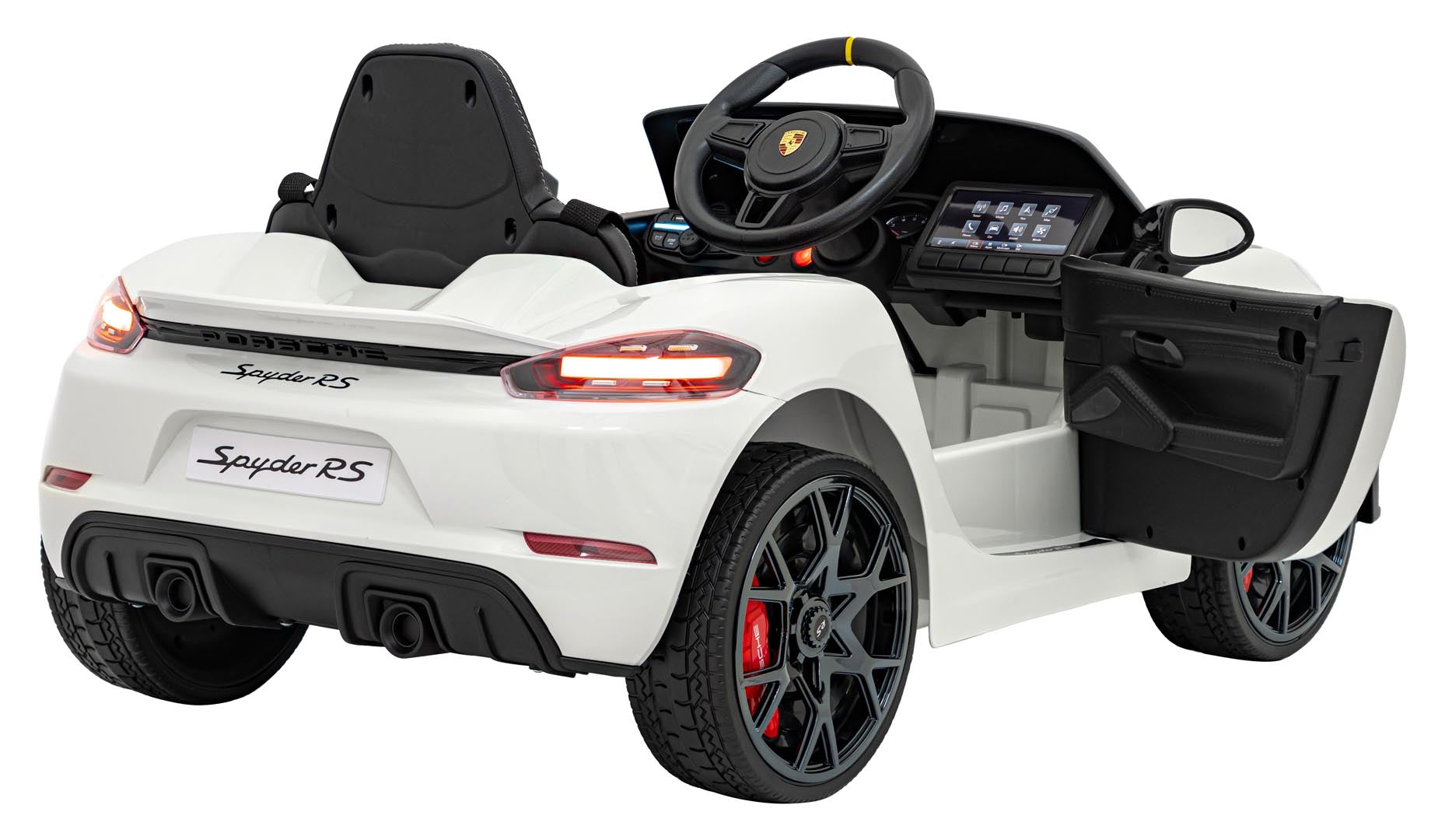Licencirani auto na akumulator Porsche 718 - bijeli/lakirani