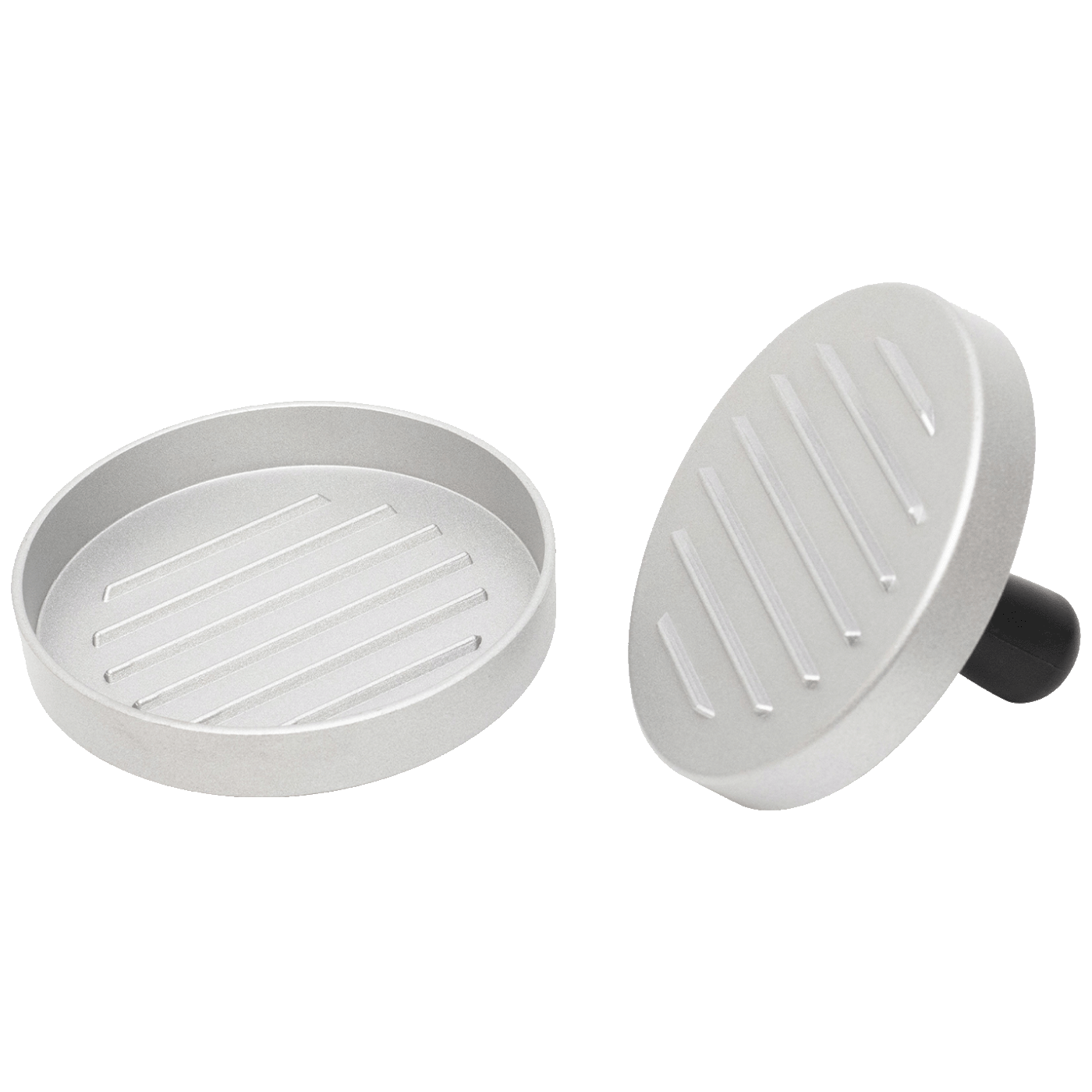 home Preša za hamburgere, rebrasti aluminij, promjer 115 mm - GRT06