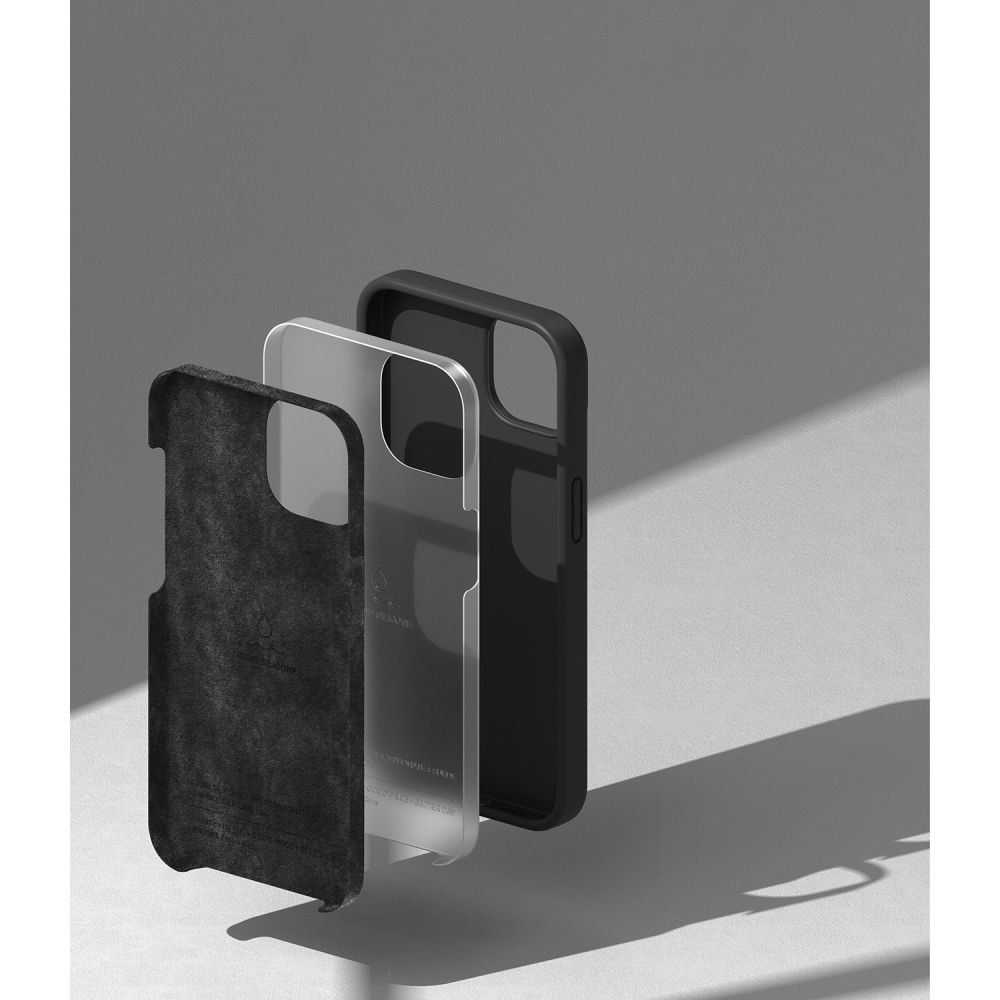 RINGKE SILIKONSKI OVITEK ZA IPHONE 14 PLUS / 15 PLUS ČRN