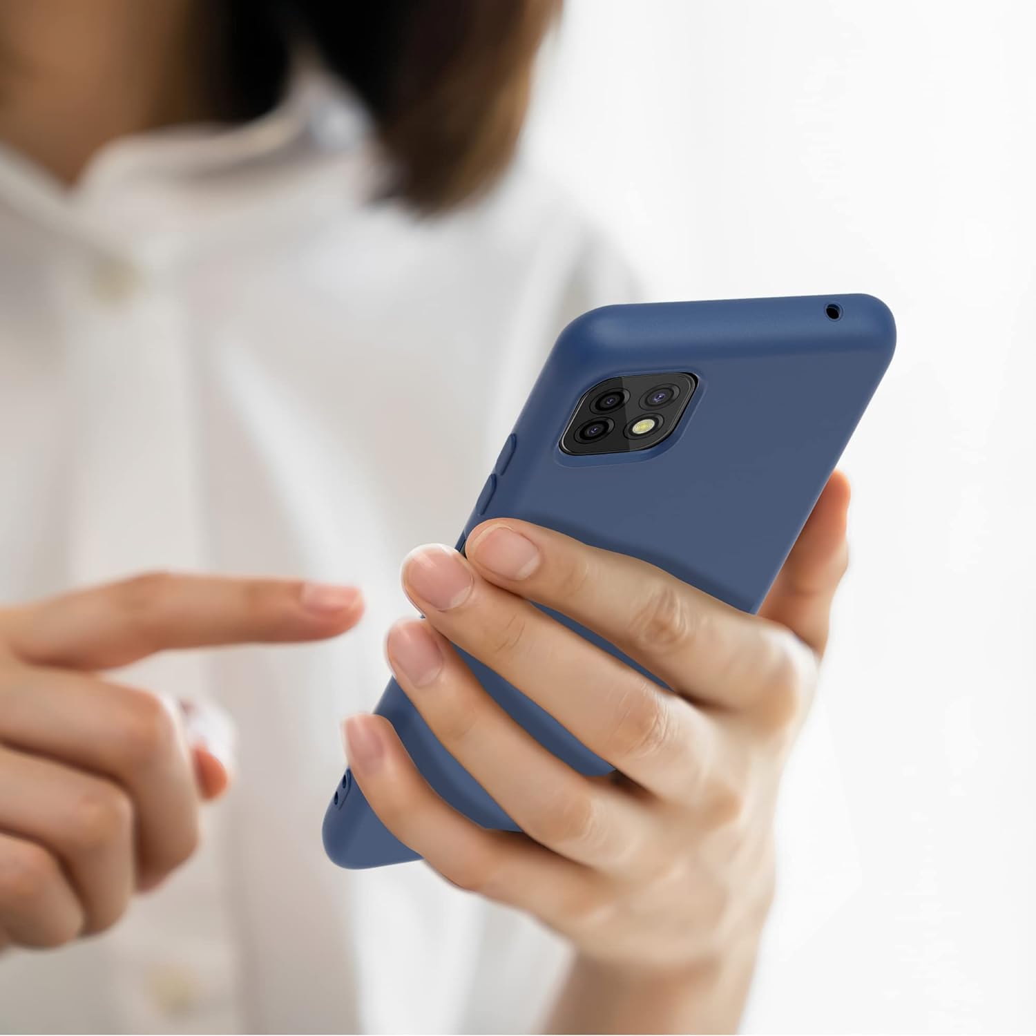 SOFT maska za SAMSUNG Galaxy A22 5G temno modra