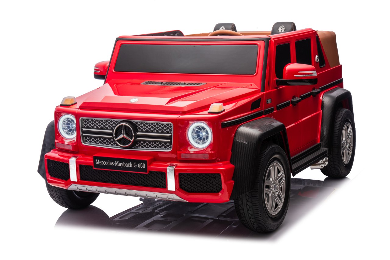 Licencirani auto na akumulator Mercedes Benz MAYBACH G650 STRONG - dvosjed - crveni
