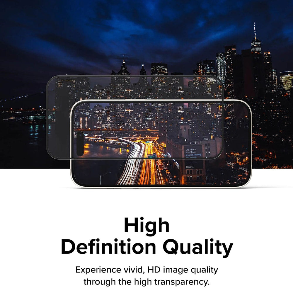 Ringke - Zaščitno steklo za zaslon iPhone 16 Plus/15 Plus - črno