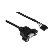 StarTech.com 30 cm Inbouwpaneel - USB A naar Moederbord Aansluitkabel F/F USB kabel 0,3 m Crno
