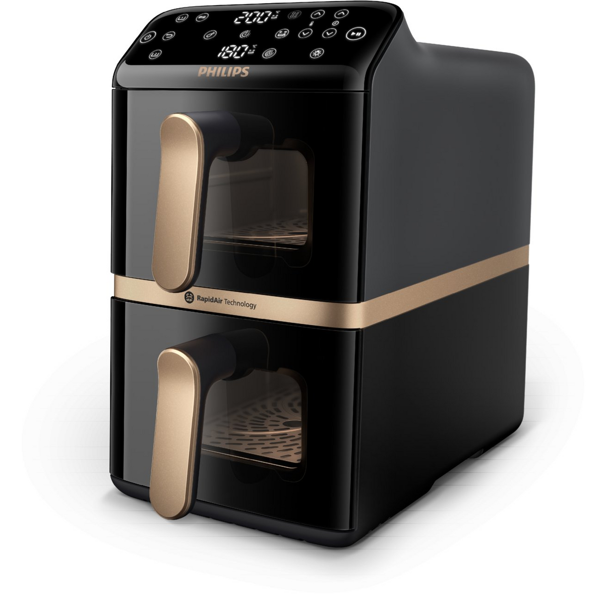 Philips 4000 series Dual Stack Airfryer Vertical Basket 10L Dvostruko Samostojeći 2750 W Friteza na vrući zrak Crno