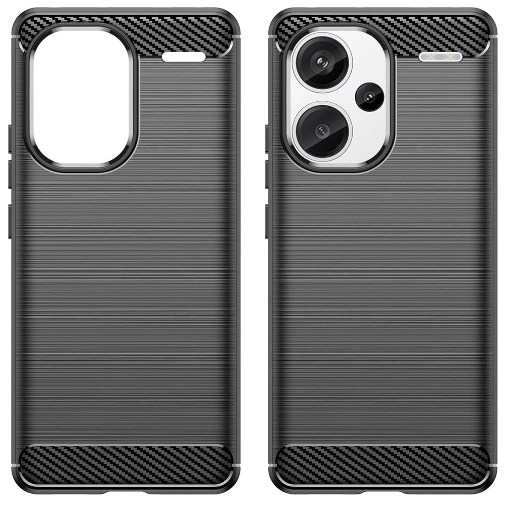 Techsuit Carbon Silicone ovitek za Xiaomi Redmi Note 13 Pro+ 5G – črn