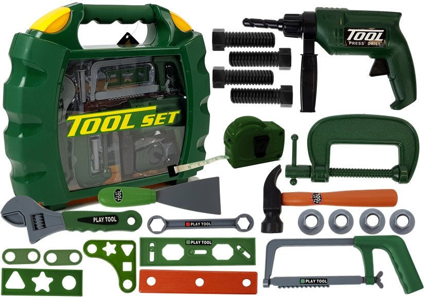 Dječji set alata u zelenom kovčegu - Tool