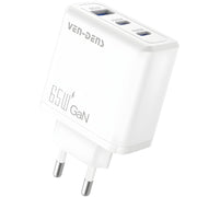 GaN Brzi punjač s 3 - Portnim Izlazom - 65W - Bijela KP34854
