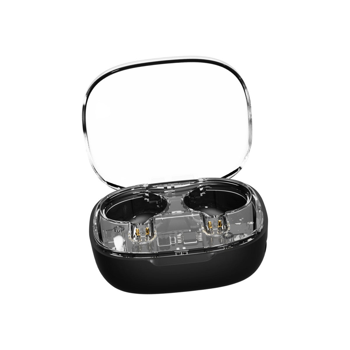 STREETZ slušalice bluetooth TWS,transparentne CRNE