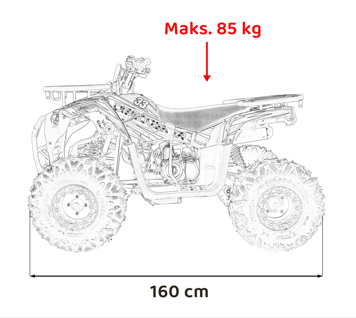 Quad na benzin 120CC DISCOVERER - zeleni