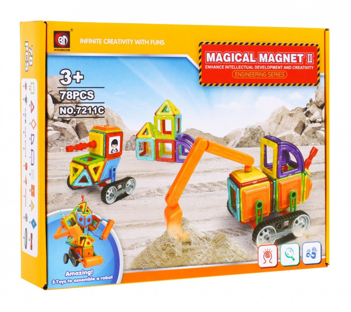 Magnetic Pads Set of 78 Elements