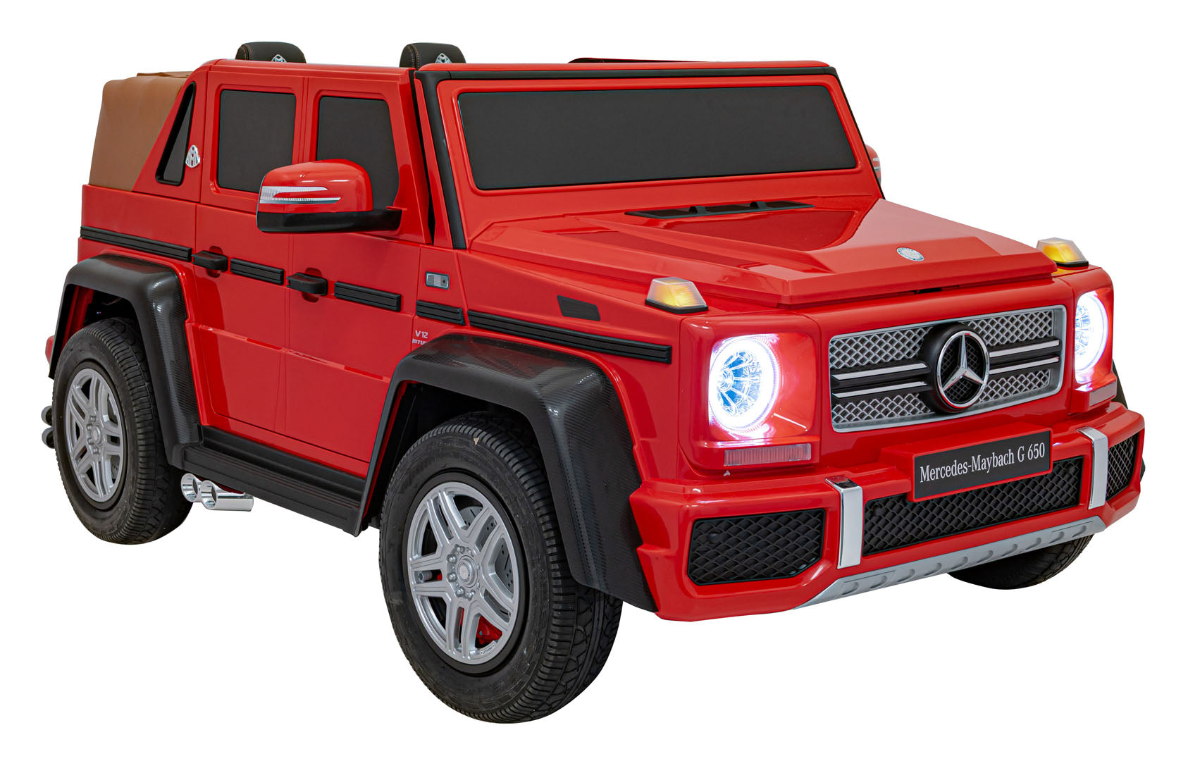 Licencirani auto na akumulator Mercedes Benz MAYBACH G650 STRONG - dvosjed - crveni