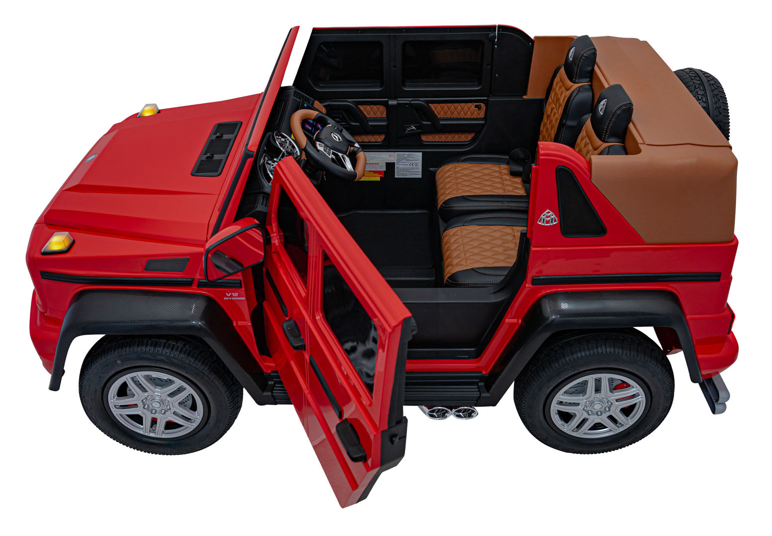 Licencirani auto na akumulator Mercedes Benz MAYBACH G650 STRONG - dvosjed - crveni