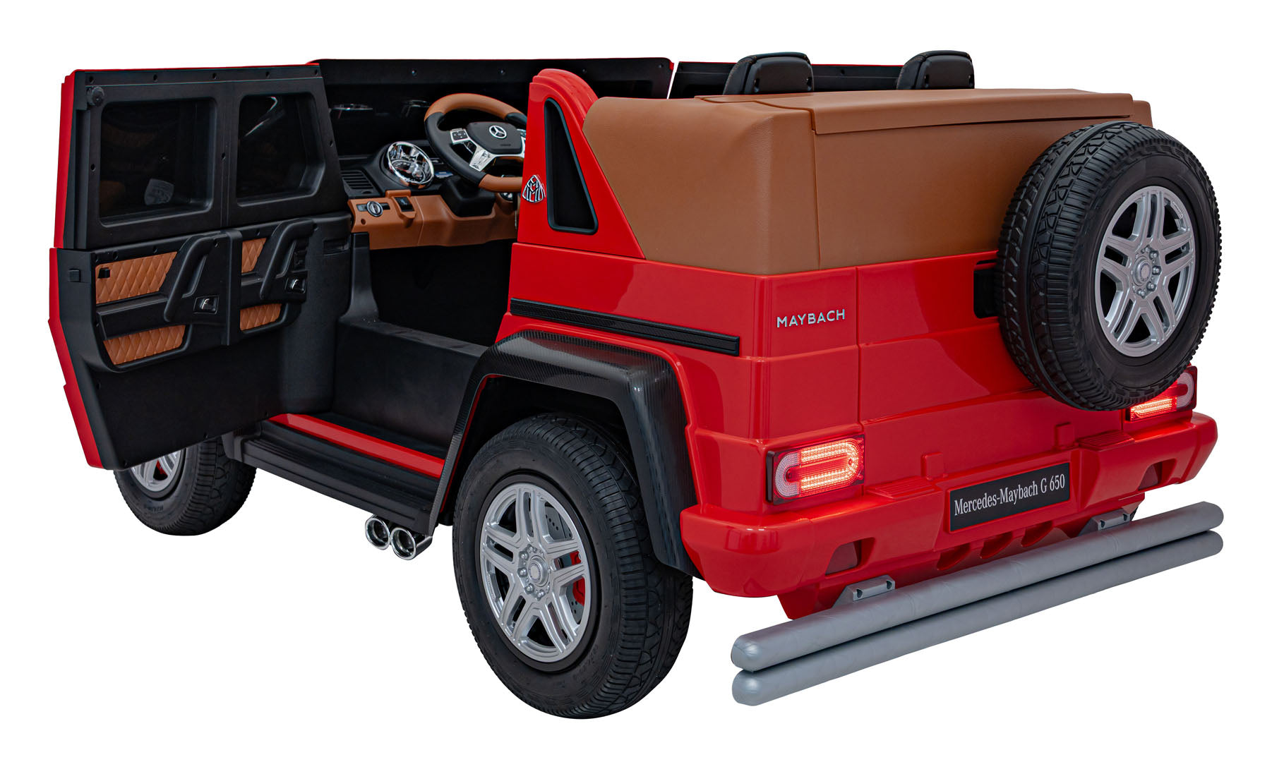 Licencirani auto na akumulator Mercedes Benz MAYBACH G650 STRONG - dvosjed - crveni