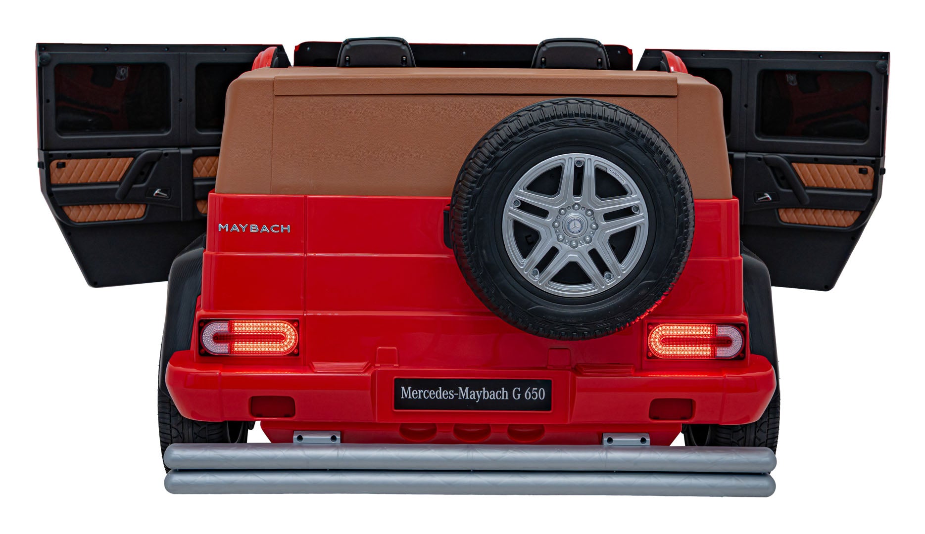 Licencirani auto na akumulator Mercedes Benz MAYBACH G650 STRONG - dvosjed - crveni