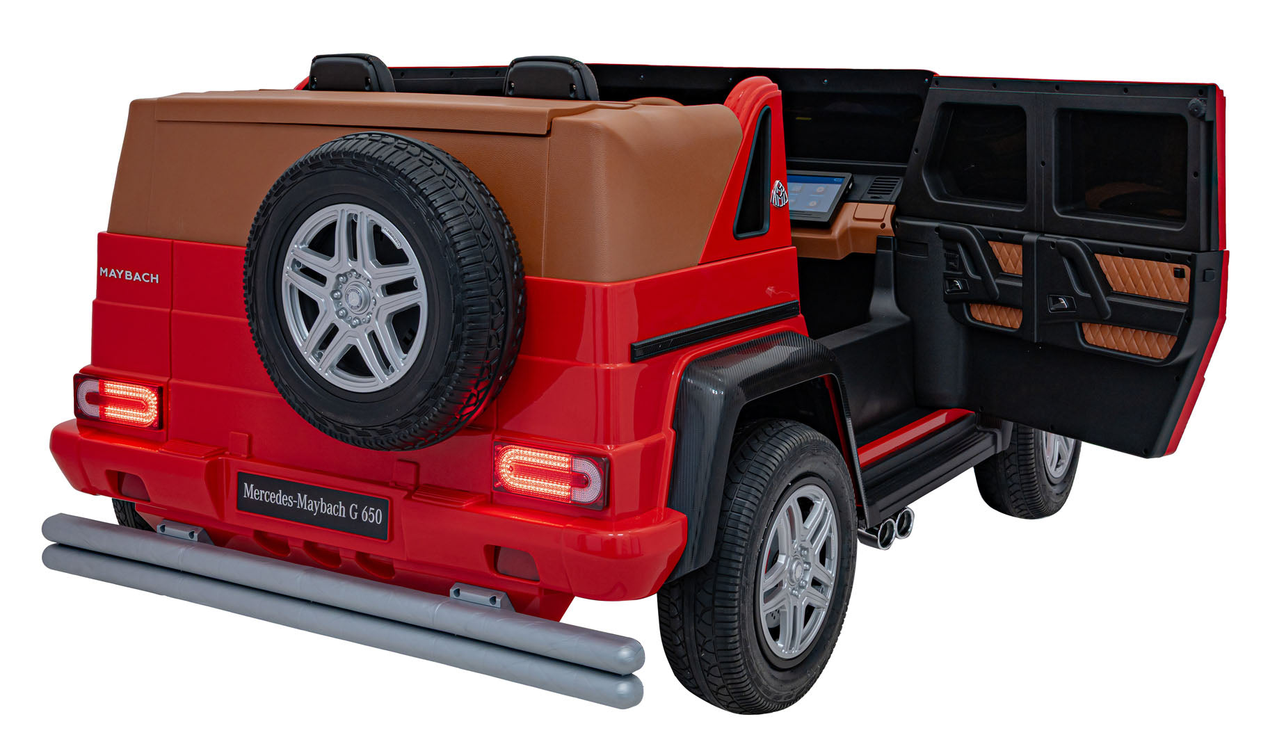 Licencirani auto na akumulator Mercedes Benz MAYBACH G650 STRONG - dvosjed - crveni