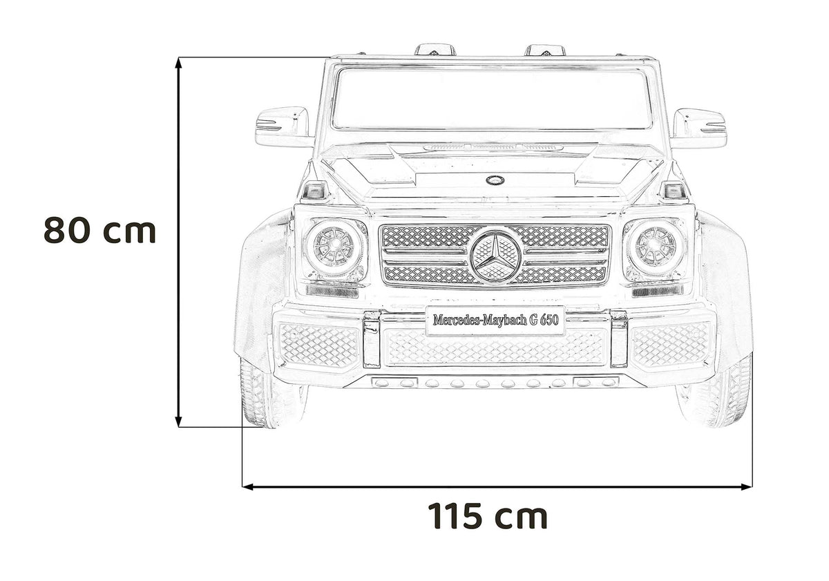 Licencirani auto na akumulator Mercedes Benz MAYBACH G650 STRONG - dvosjed - Bijeli