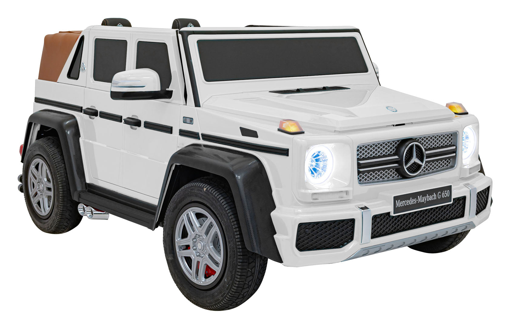 Licencirani auto na akumulator Mercedes Benz MAYBACH G650 STRONG - dvosjed - bijeli