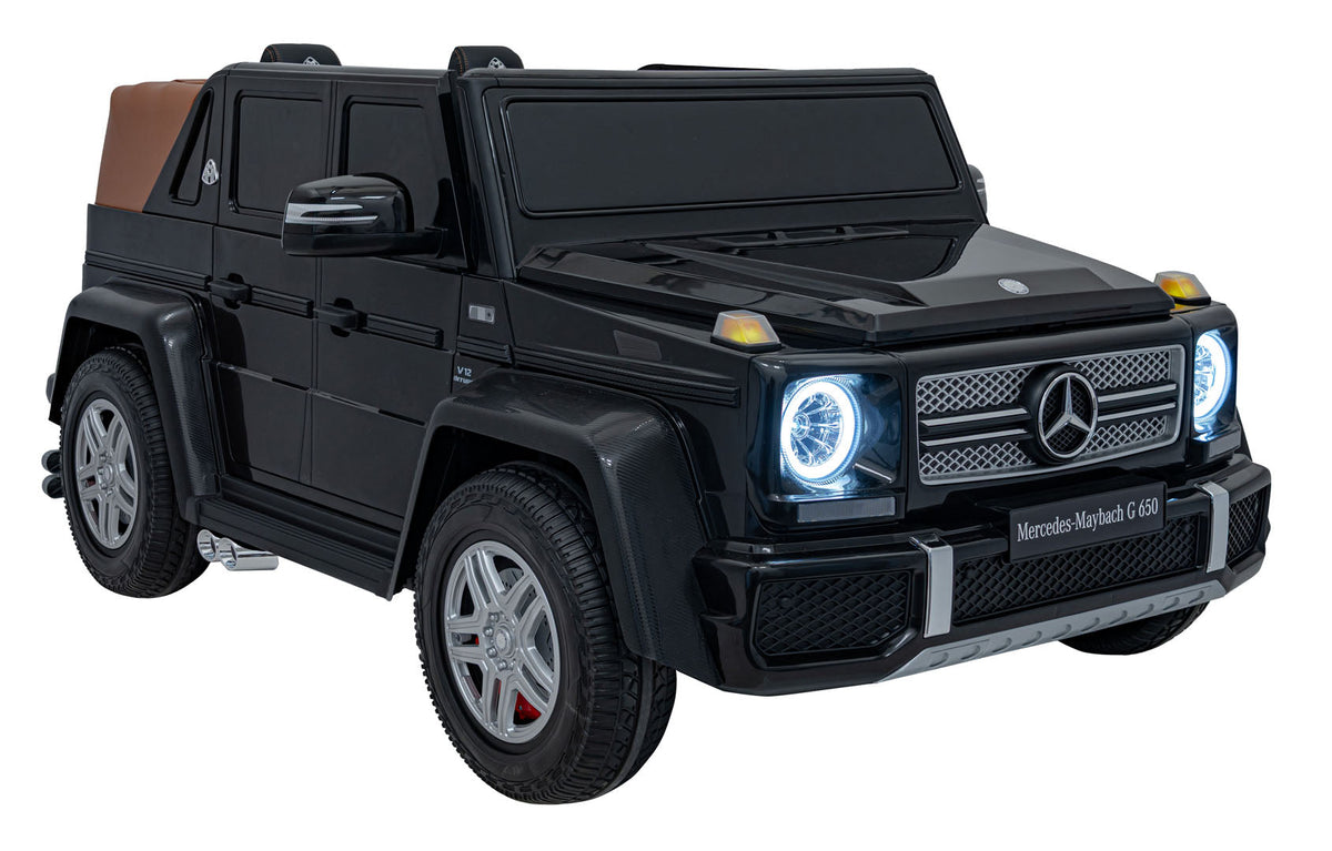 Licencirani auto na akumulator Mercedes Benz MAYBACH G650 STRONG - dvosjed - Crni
