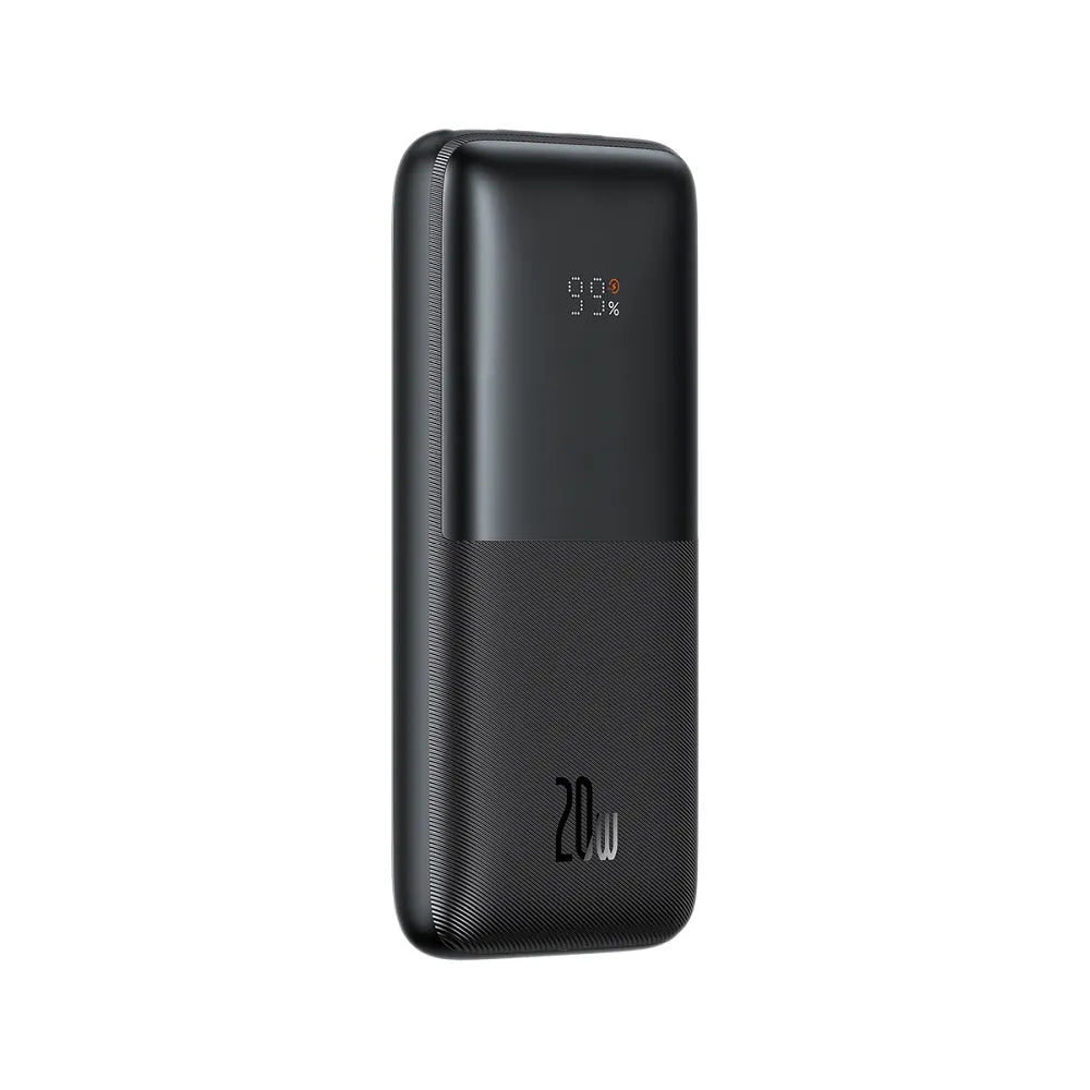 BASEUS powerbank 10.000 mAh + USB A na tip C PD QC3.0 3A 20W PPBD040201 črni