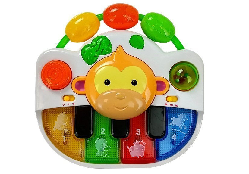 Interaktivni piano s majmunom - šareni