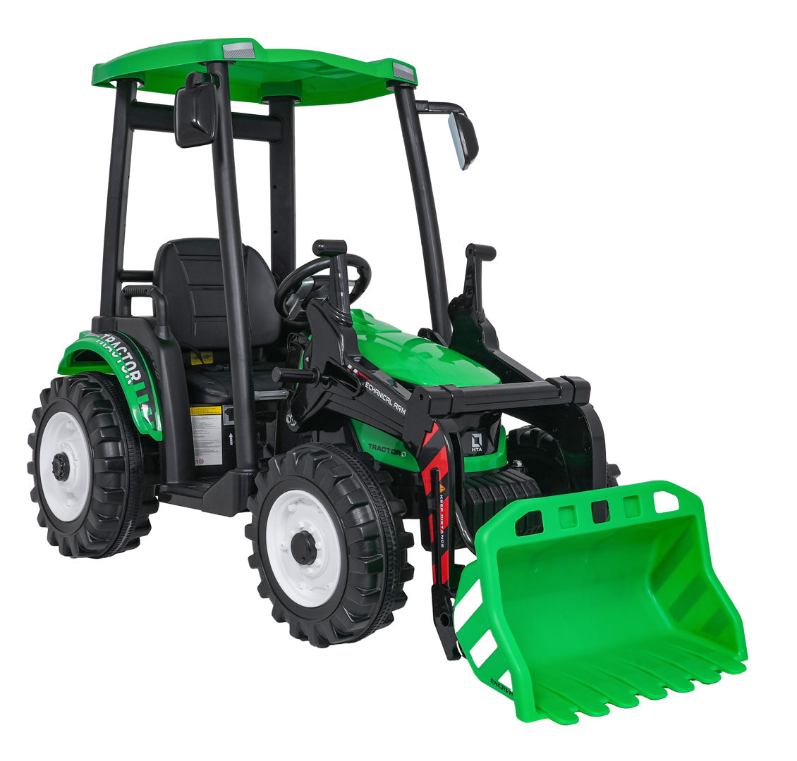 Traktor na akumulator s prikolicom MEGA D68 - zeleni