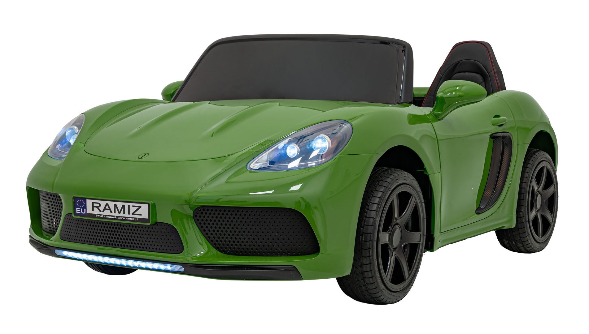 Auto na akumulator Perfecta - dvosjed - zeleni/lakirani