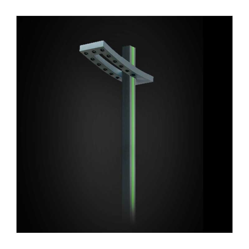 LED ulična svjetiljka Green Tech sa stupom 36W, 4000K + zelena boja svjetl., 4m