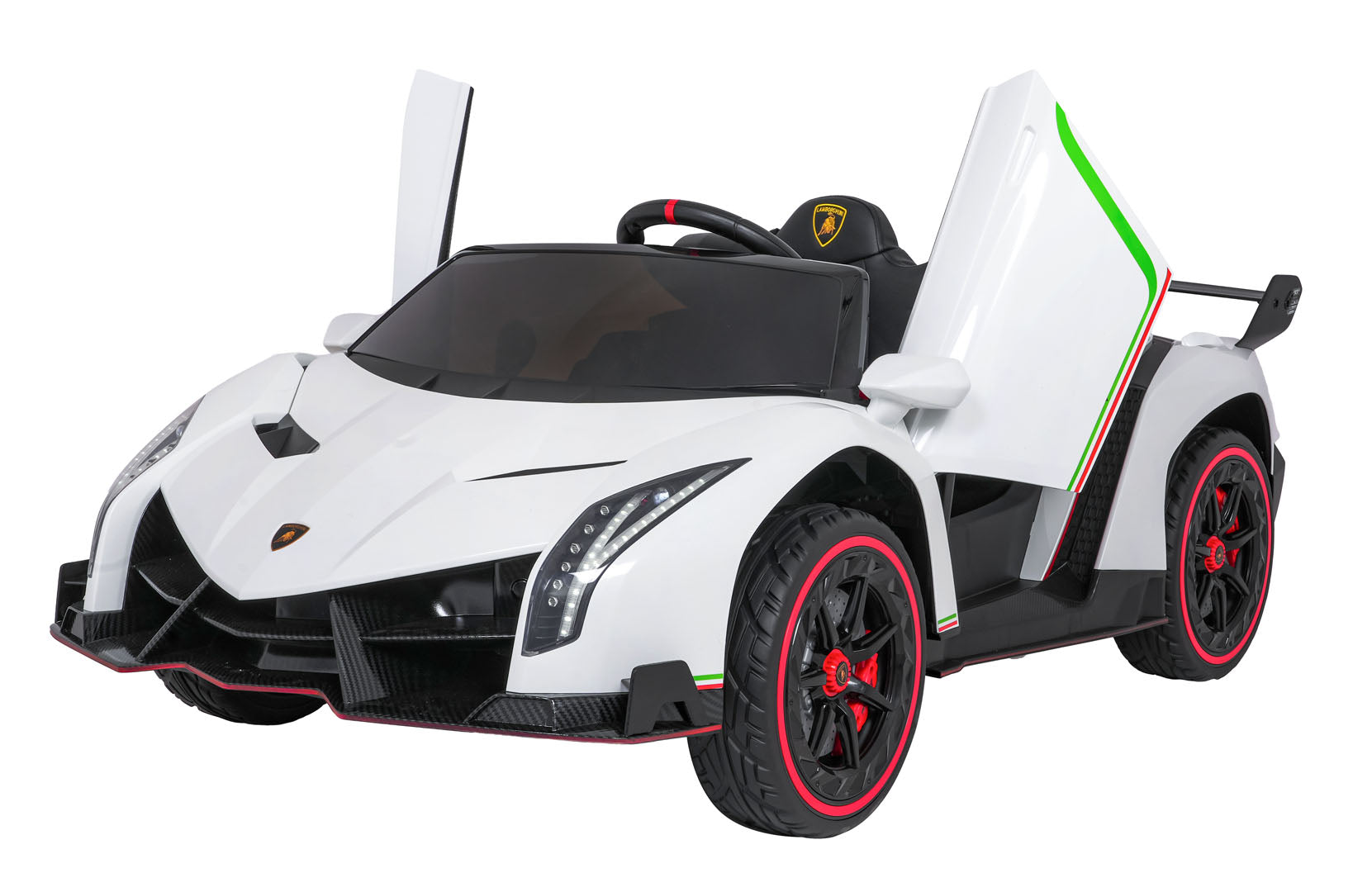 Licencirani auto na akumulator Lamborghini Veneno 4x4 - dvosjed - bijeli