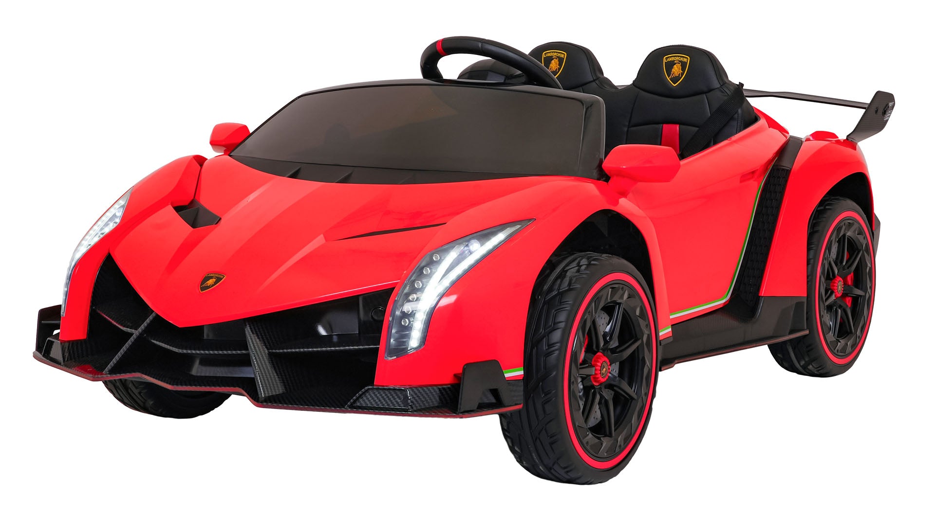 Licencirani auto na akumulator Lamborghini Veneno 4x4 - dvosjed - crveni