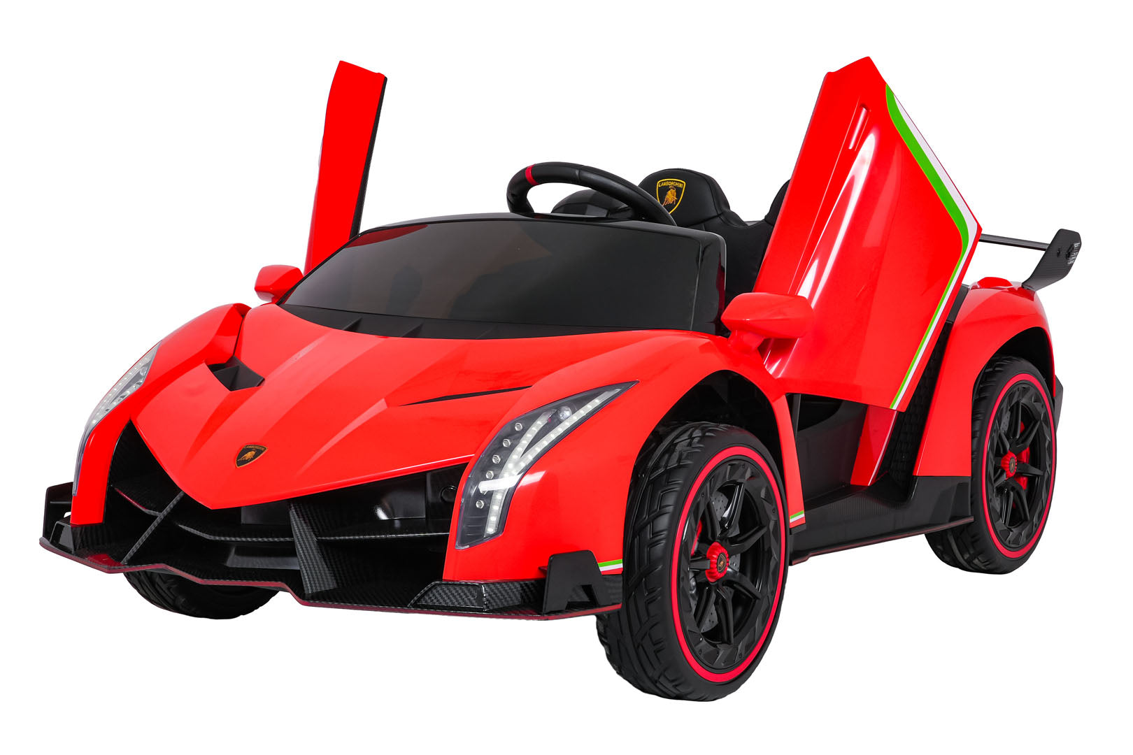 Licencirani auto na akumulator Lamborghini Veneno 4x4 - dvosjed - crveni