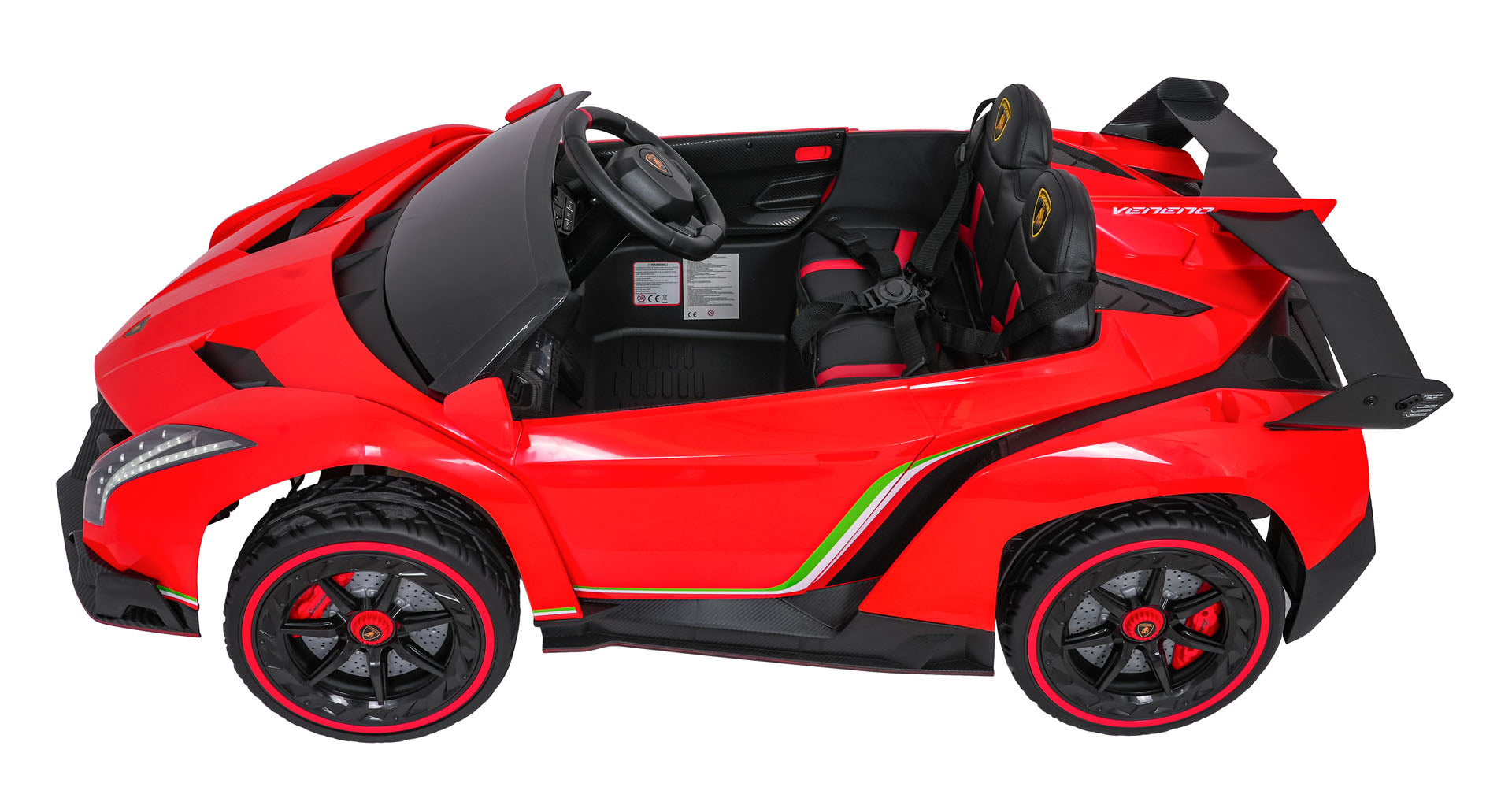 Licencirani auto na akumulator Lamborghini Veneno 4x4 - dvosjed - crveni