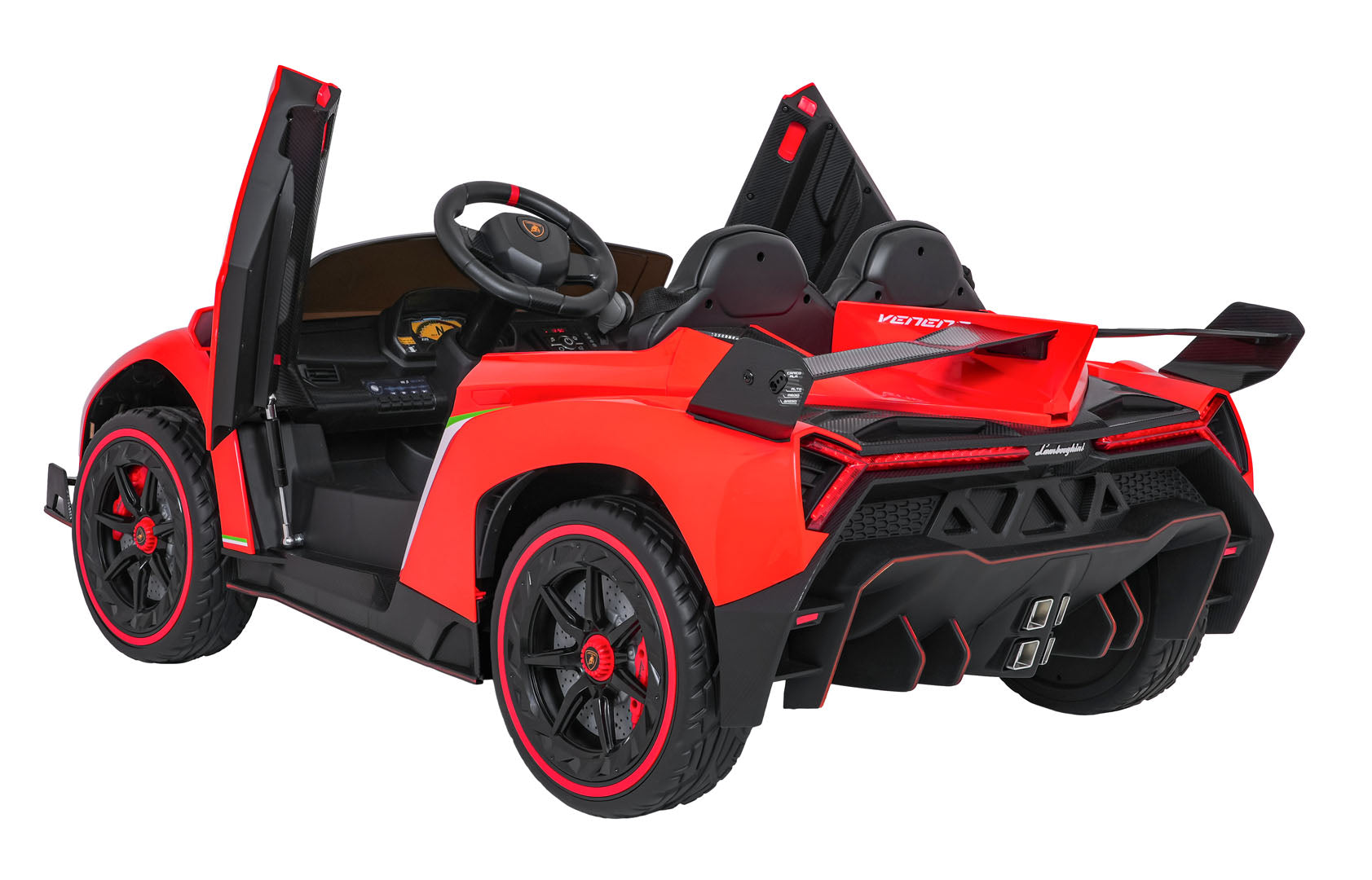 Licencirani auto na akumulator Lamborghini Veneno 4x4 - dvosjed - crveni