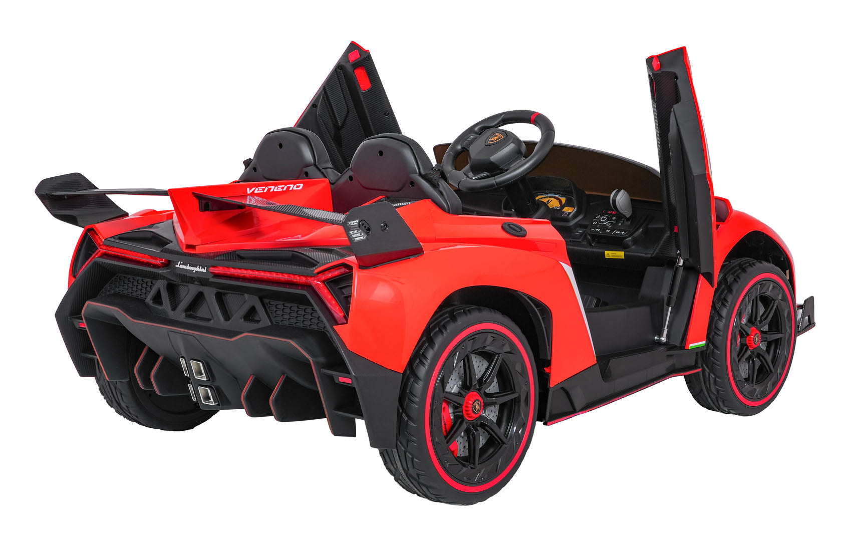 Licencirani auto na akumulator Lamborghini Veneno 4x4 - dvosjed - crveni