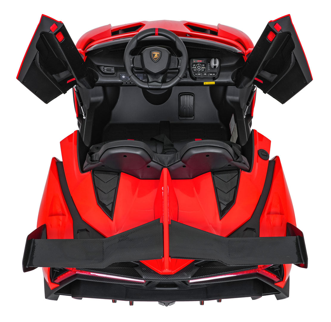 Licencirani auto na akumulator Lamborghini Veneno 4x4 - dvosjed - crveni