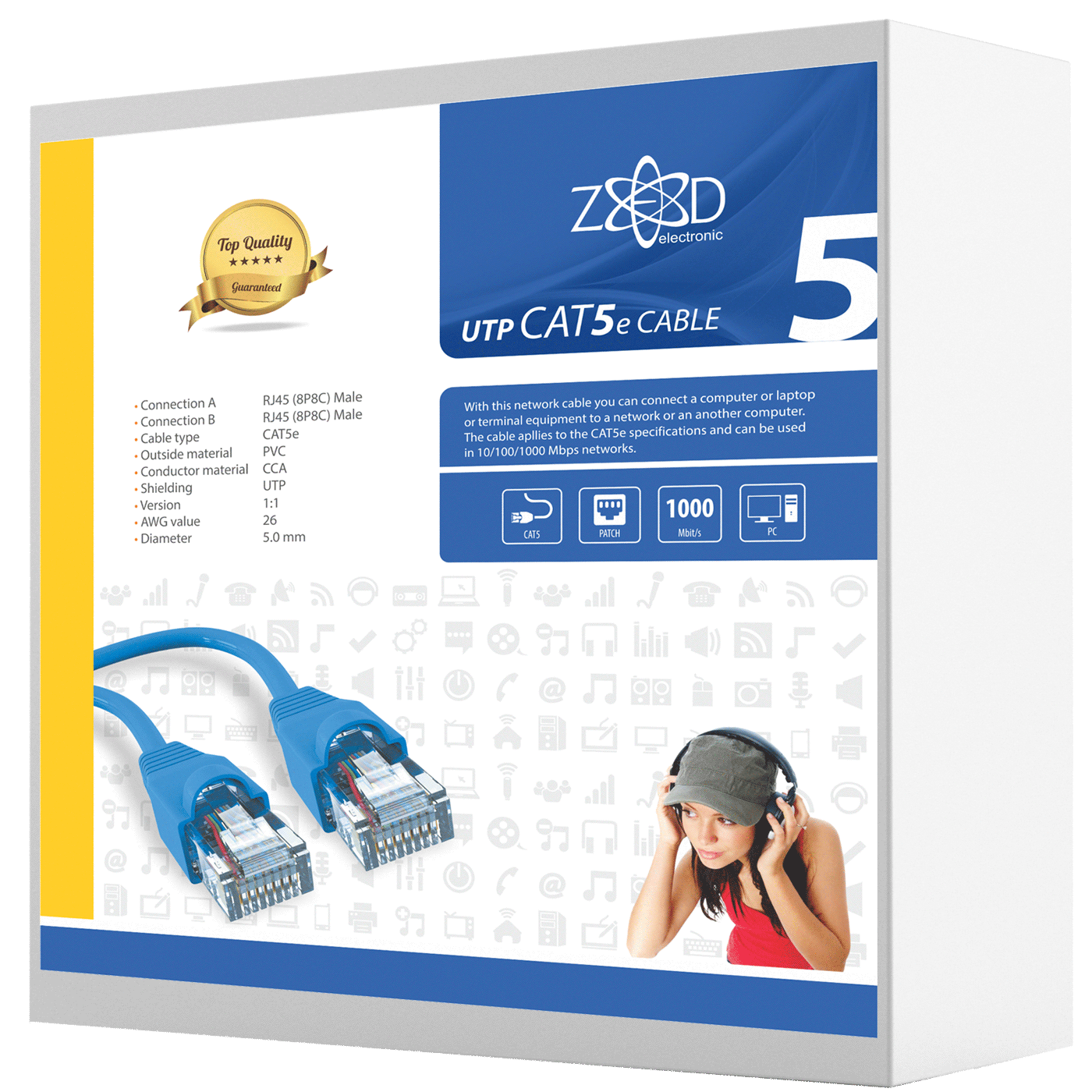 ZED electronic Mrežni FTP kabel, CAT5E, 15 met - FTPC/15