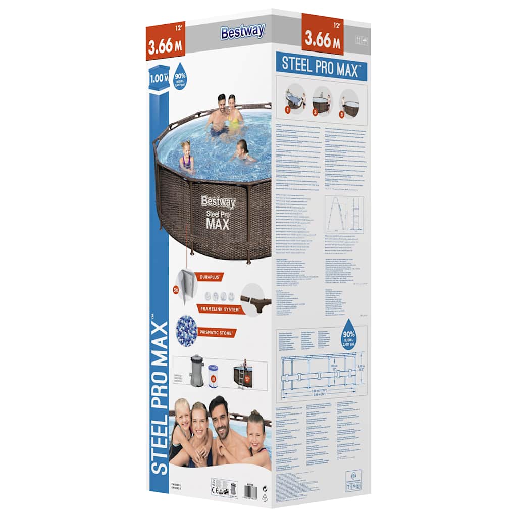 Bestway Steel Pro MAX bazenski set Deluxe Series okrugli 366 x 100 cm