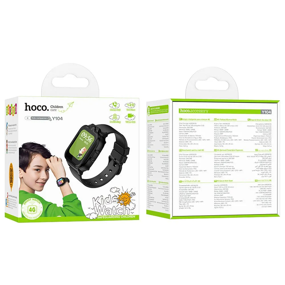 Hoco 4G GPS pametna ura za otroke s funkcijo klica Y104 črna