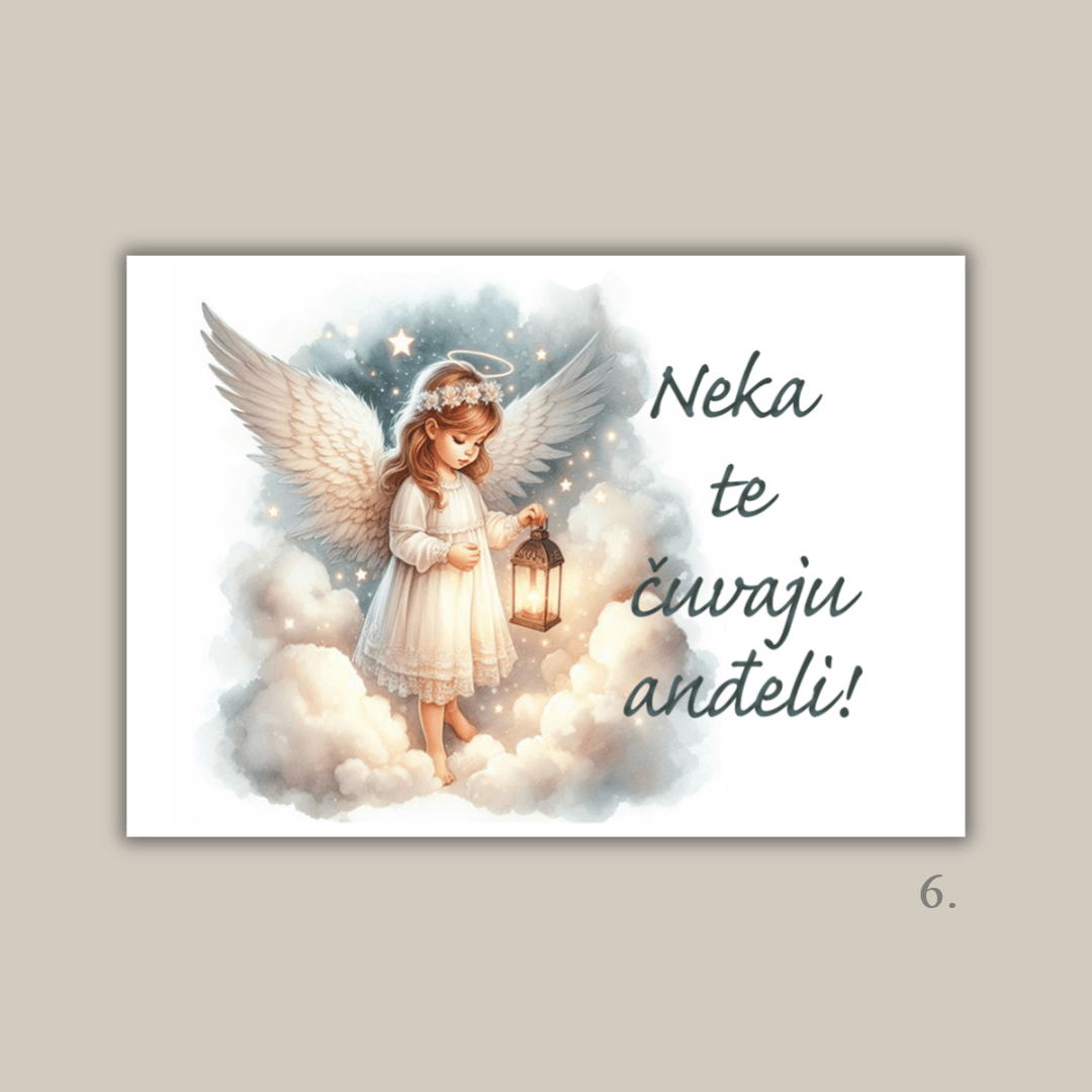 Magneti "Naj te čuvajo angeli" – nežen spomin za krst, rojstvo in posebne trenutke