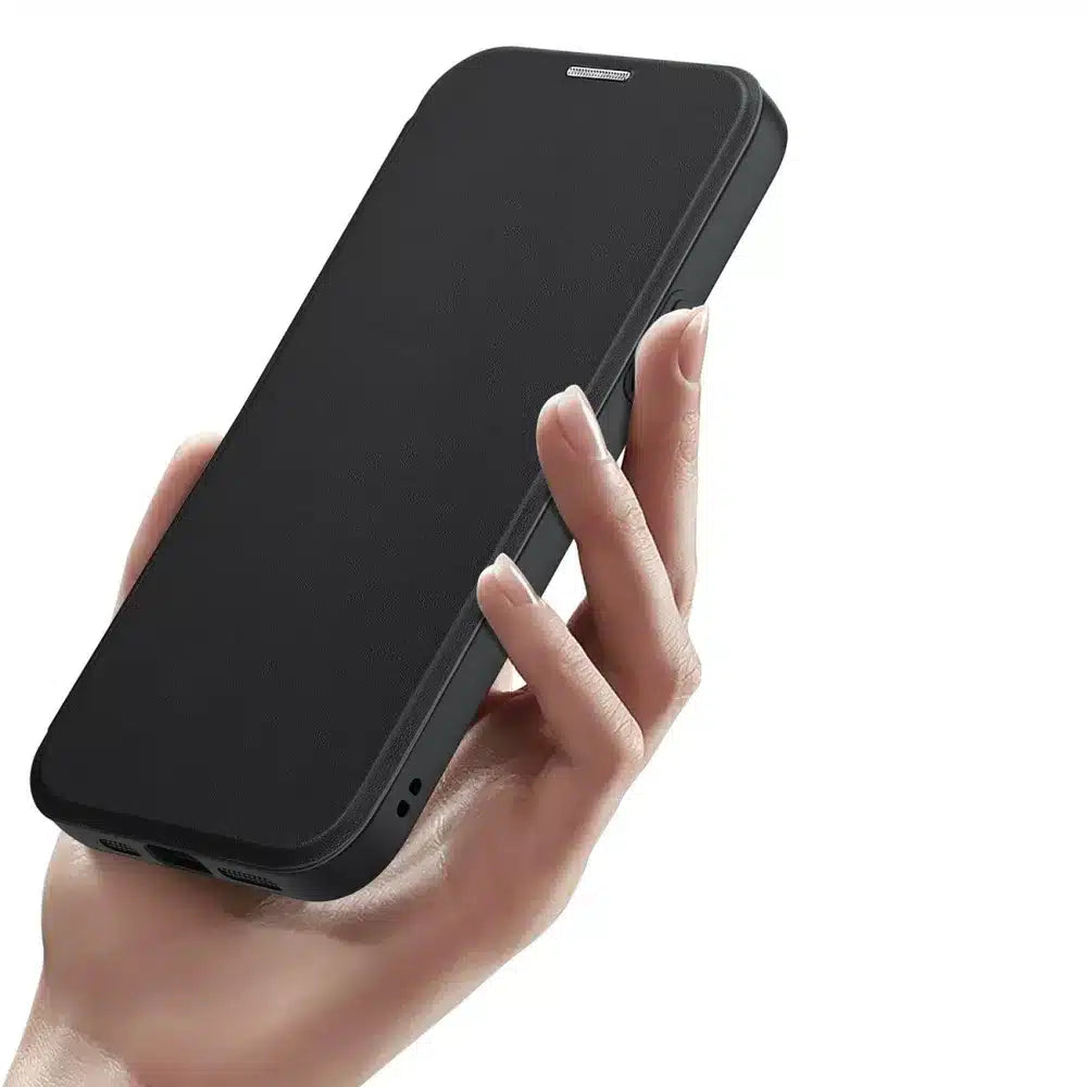 DUX DUCIS Skin X Pro - MagSafe kompatibilna preklopna torbica za Apple iPhone 15 črna