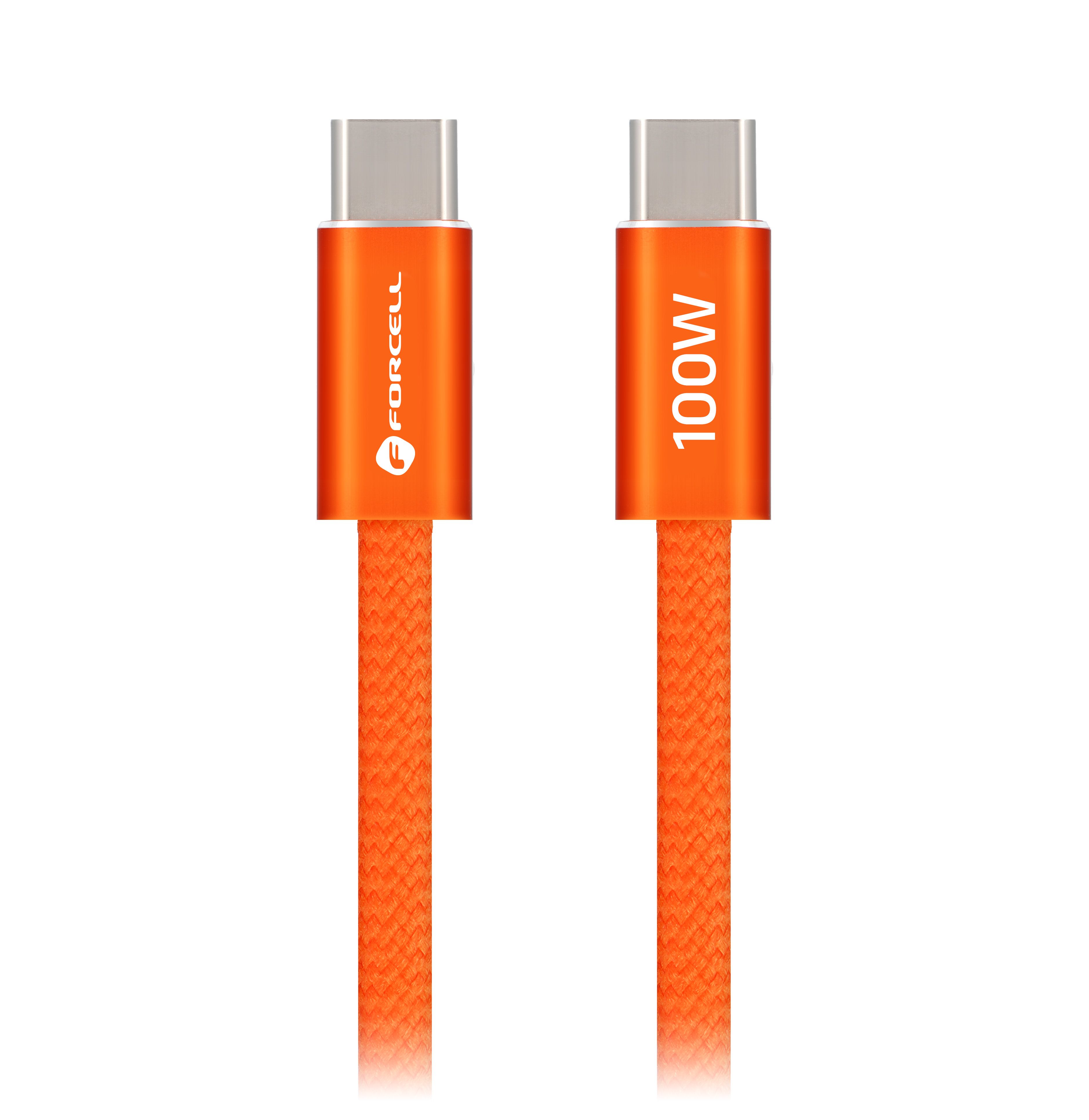 USB C na USB C kabel Forcell F-Energy QC4.0 PD 5A 100W 120 cm ACYH23 narančasti