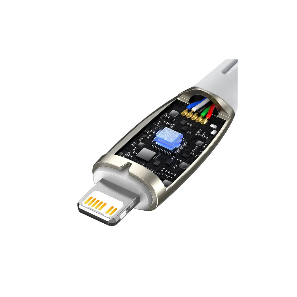 BASEUS kabel Type C za Apple Lightning 8-pin Power Delivery 20W Glimmer Series CADH000102 2m, bel