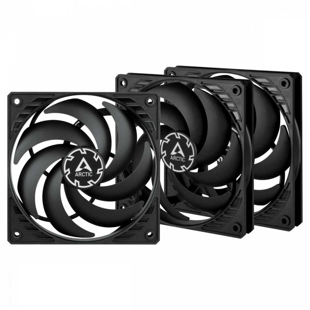 ARCTIC P12 Slim PWM PST Kućište računala Ventilator 12 cm Crno 3 kom