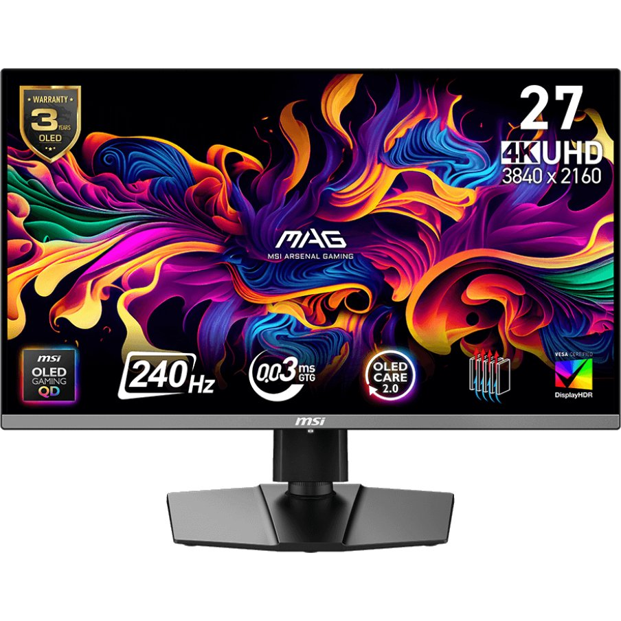 MSI MAG 272UP QD-OLED X24 računalni monitor 67,3 cm (26.5") 3840 x 2160 pikseli 4K Ultra HD Crno