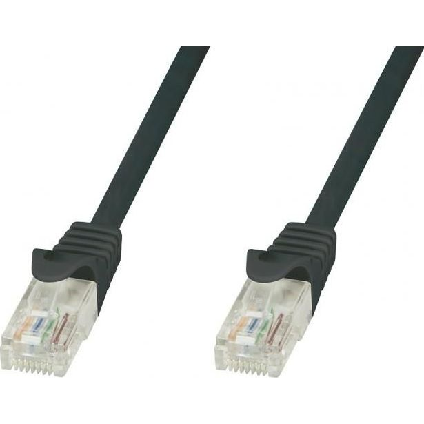 Techly ICOC CCA5U-005-BKT kabel za umrežavanje Crno 0,5 m Cat5e U/UTP (UTP)