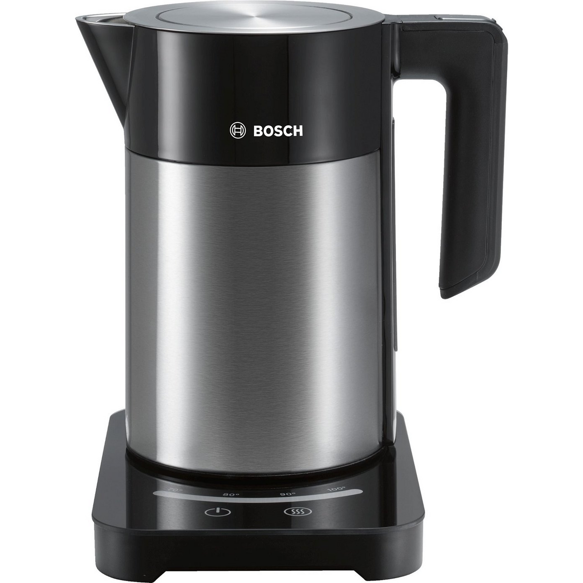 Bosch TWK7203 električno kuhalo za vodu 1,7 L 1850 W Crno, Nehrđajući čelik