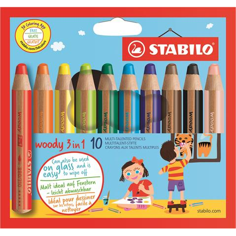 STABILO woody 3 in 1 Višebojno 10 kom