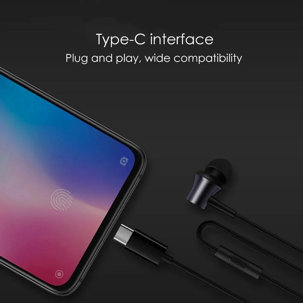 Originalne črne stereo slušalke Xiaomi HSEJ04WM USB-C