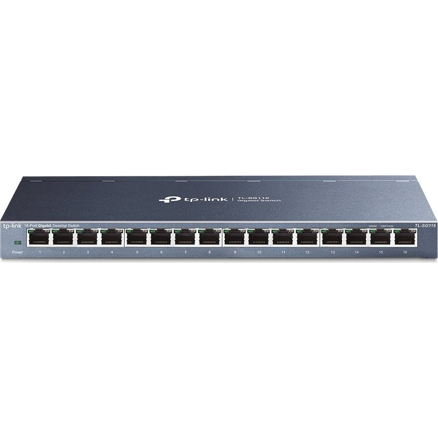 TP-Link TL-SG116 Neupravljano Gigabit Ethernet (10/100/1000) Crno