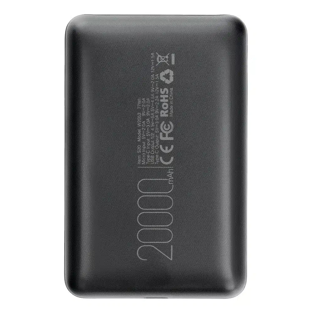 VEGER powerbank 20.000 mAh PD QC3.0 22,5W S20 (W2053) črna